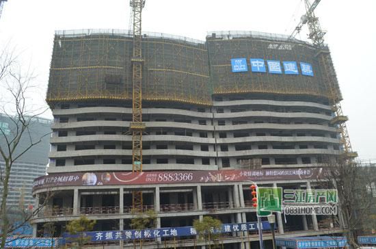 丽雅龙城2月工程进度 1#、2#楼已封顶
