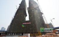 理想城3月工程进度 1#、2#楼修至27层
