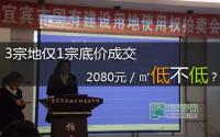 3宗地仅1宗底价成交 2080元/㎡低不低？