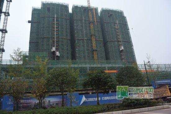 北新国际10月施工进度 2﹟楼顺利封顶