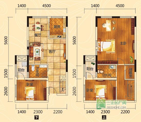 幸福里Loft户型简析：D户型