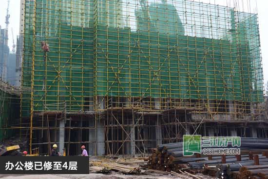 幸福里10月工程进度 办公楼修至4层