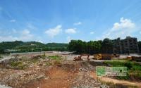 半岛大院7月施工进度二期场地平整中