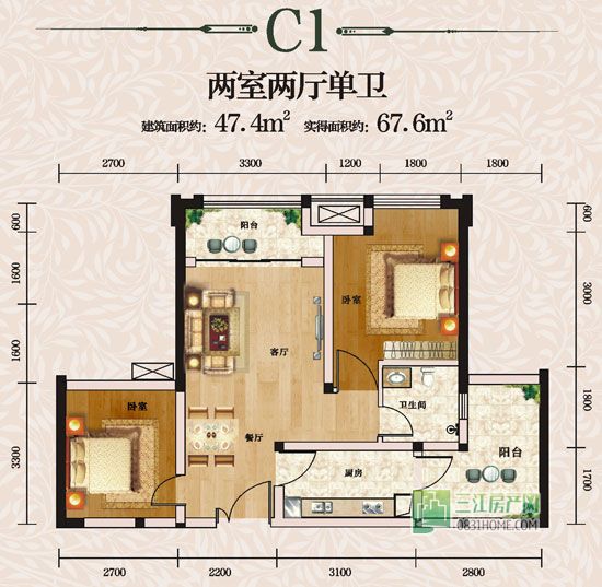 拉菲香颂花园C1户型
