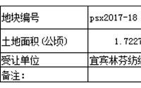 截止到2月8日，屏山县成功挂牌出让1宗工业用地