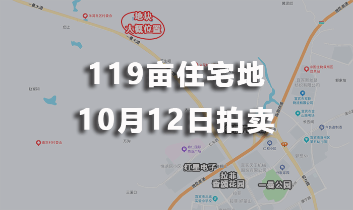 828新政后，宜宾住宅新地挂网！119亩，容积率2.2！